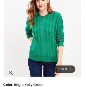 Petite Cable Sweater ( THE LOFT)